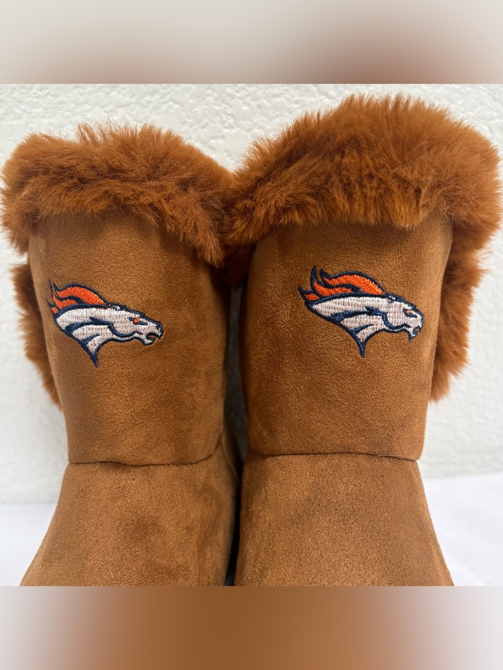 Denver Broncos Women’s Brown Faux-Fur Lined Boots
